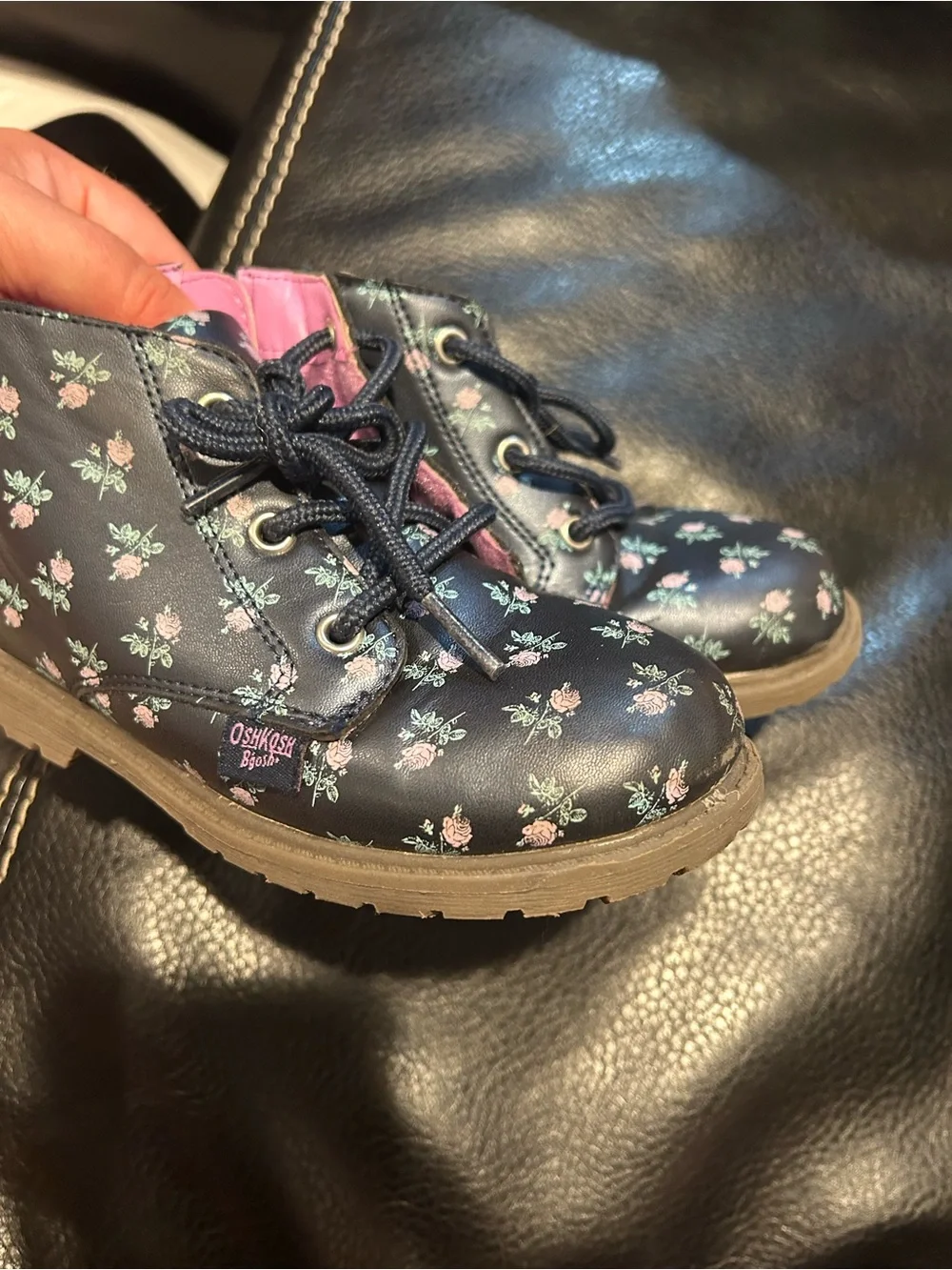 Girls Flower Boots 12